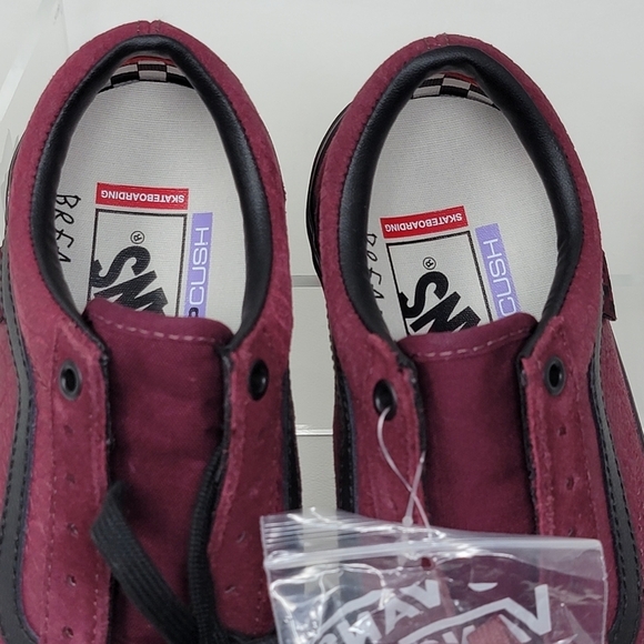 VANS Old Skool PopCush Burgundy Skateboarding Sneakers Men's Size 4.5 New - Picture 12 of 13